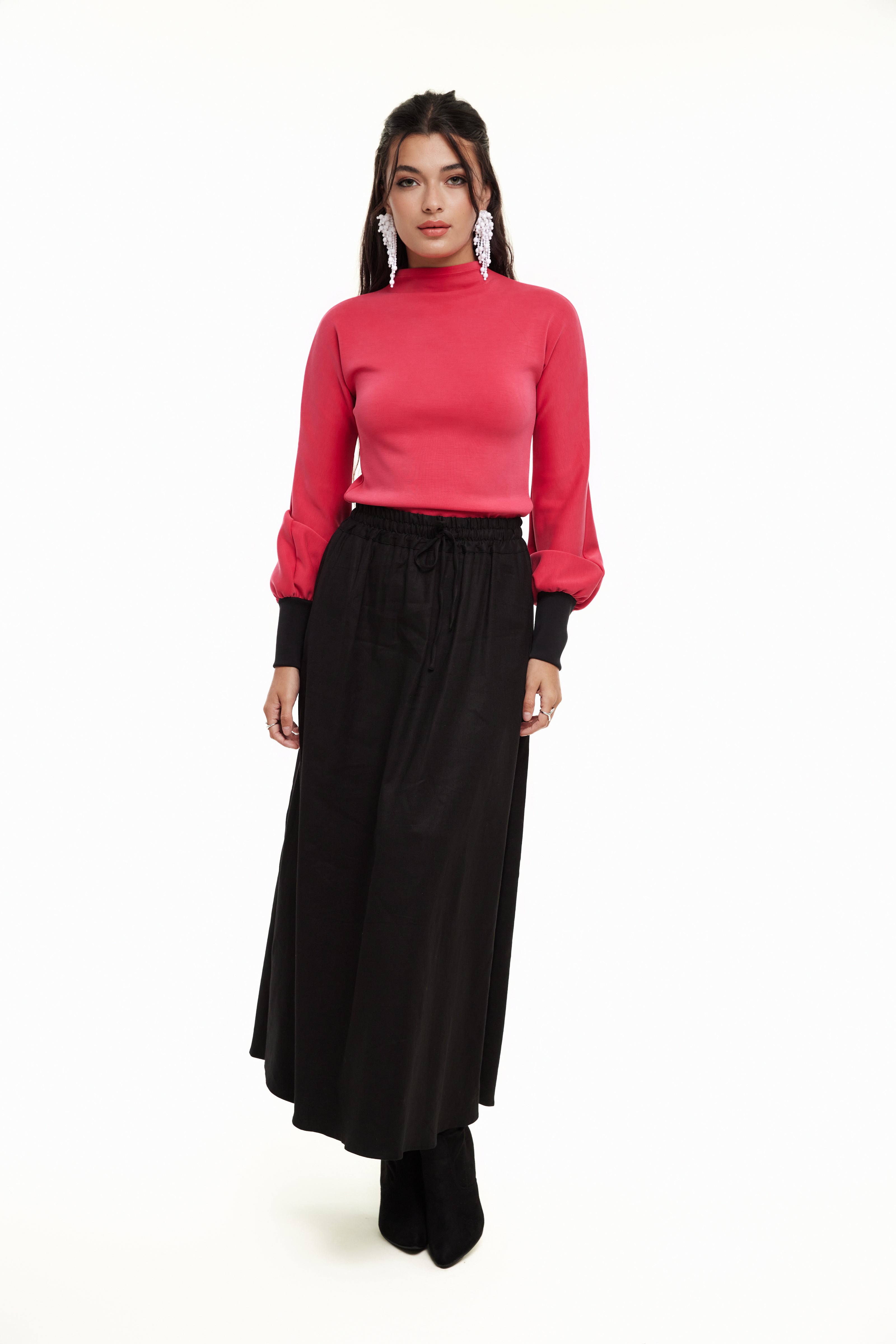 CUPRO SKIRT - Black Twill - Olivvi World