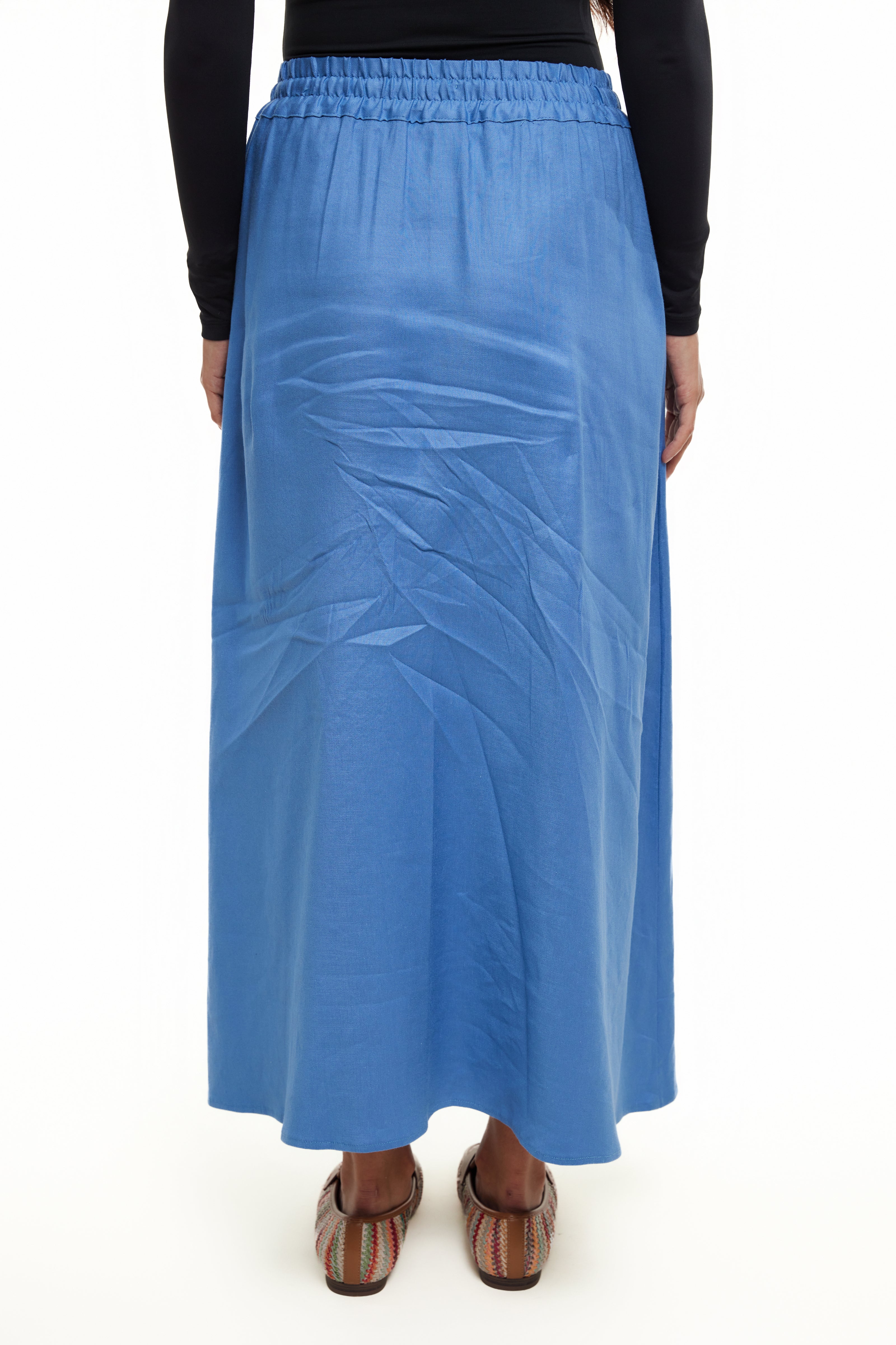 CUPRO SKIRT - Light Blue Twill - Olivvi World