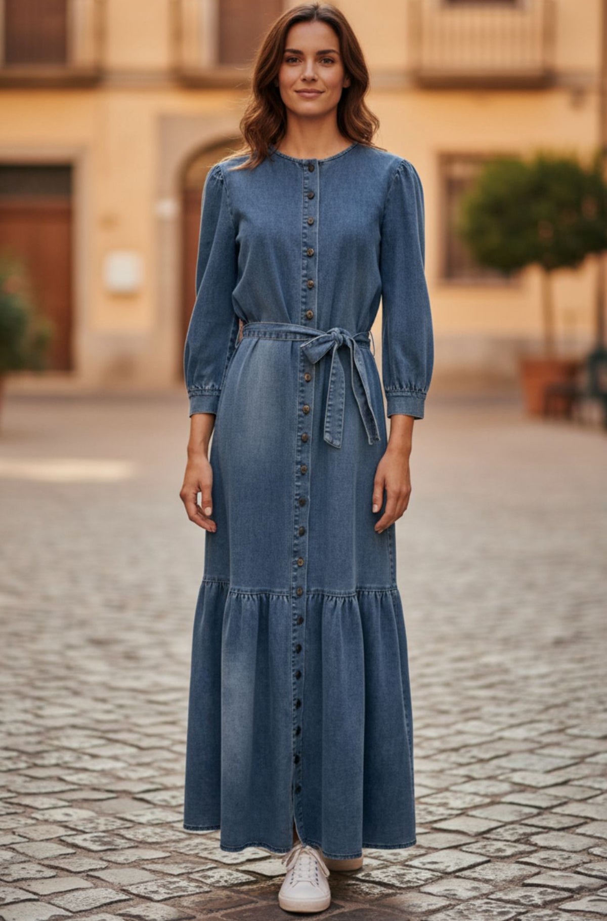 Everly All-Season Denim Dress