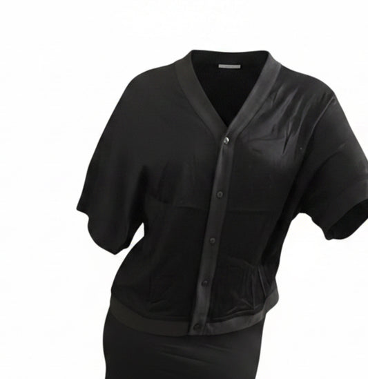 Satin Flowy Sleeve Cardigan Top