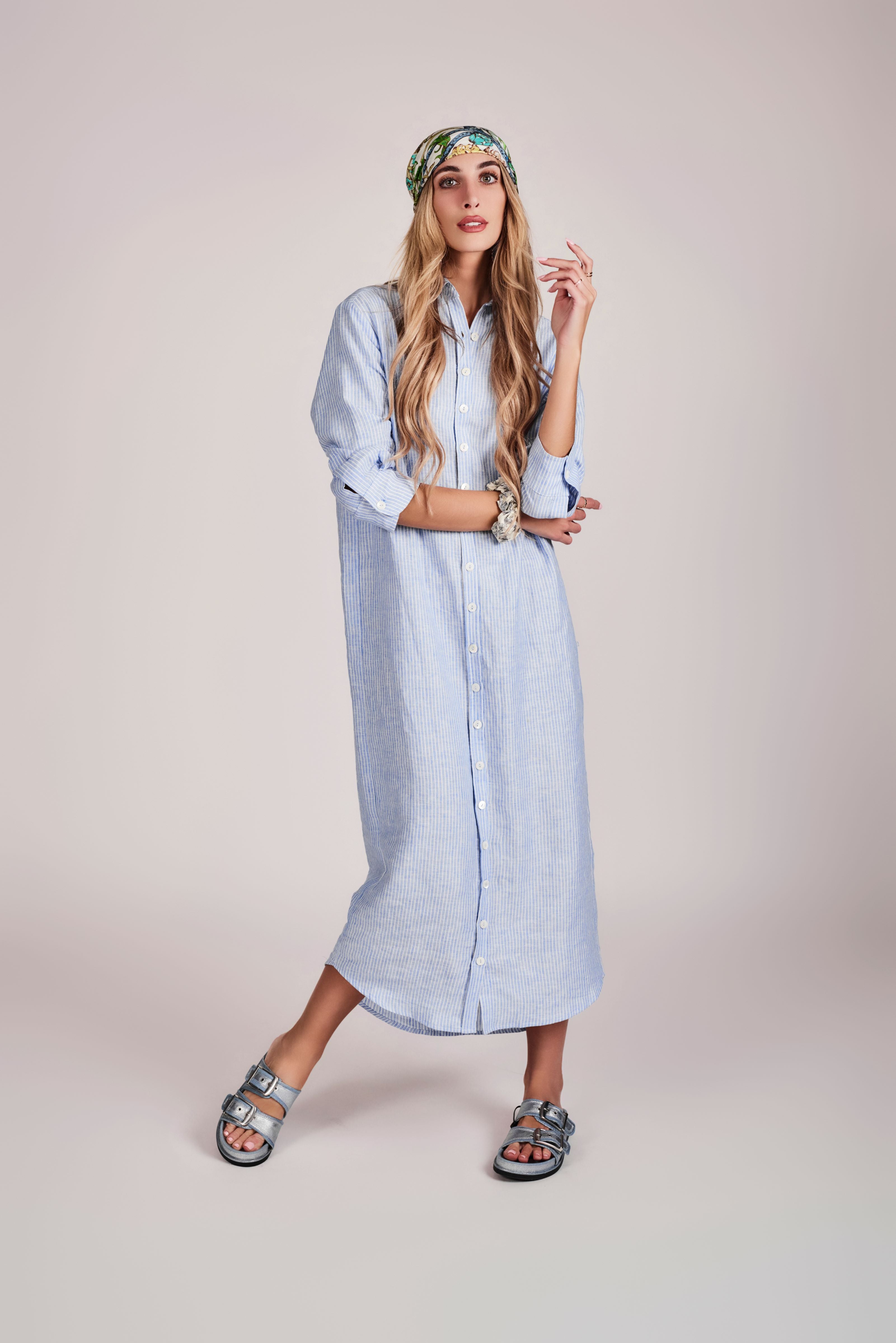 Relaxed Summer IT dress - Azure - Olivvi World