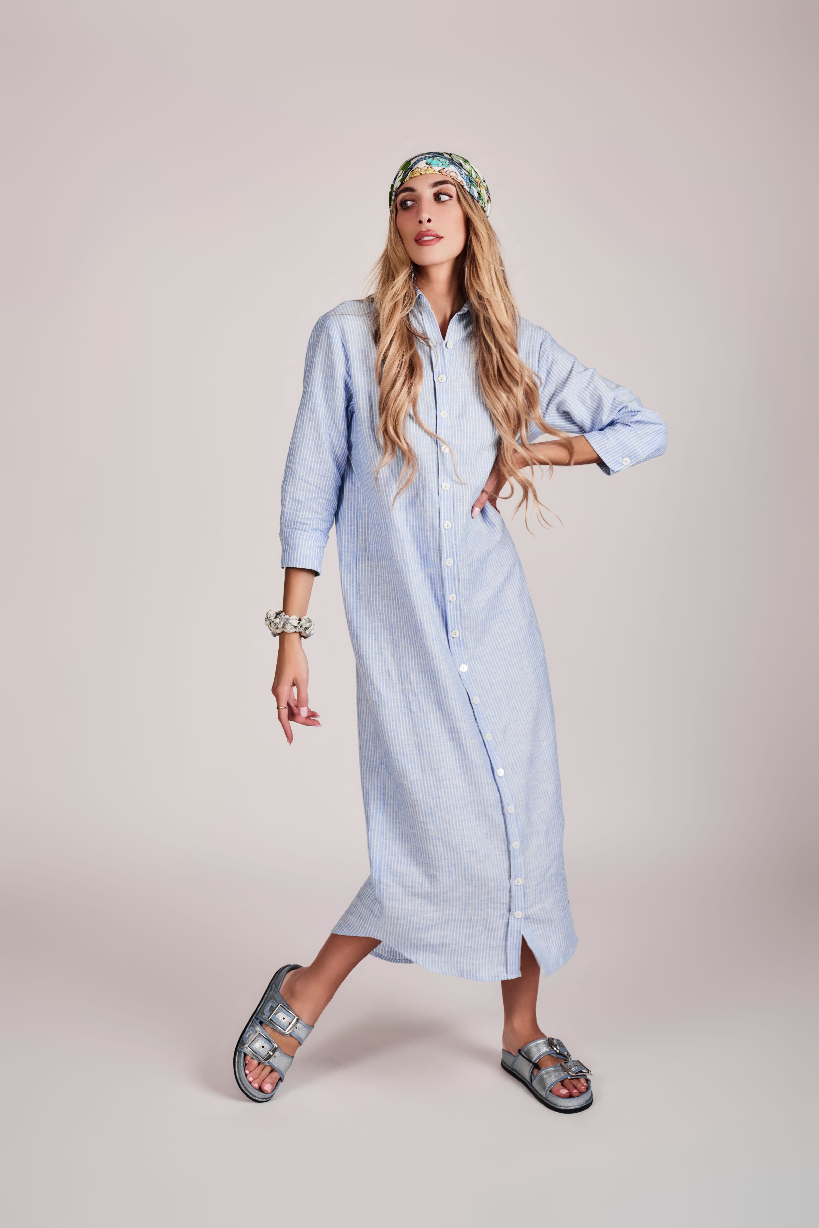 Relaxed Summer IT dress - Azure - Olivvi World