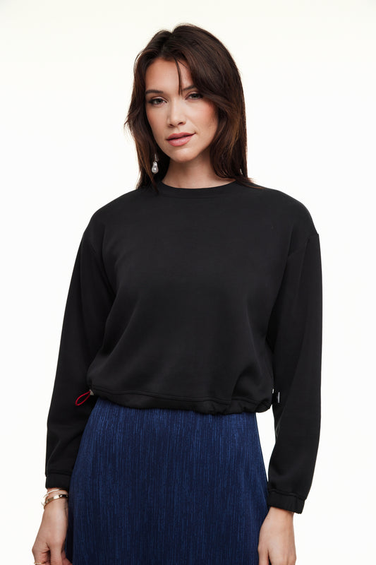 Steph Crewneck Pullover for Women, Black - Olivvi World