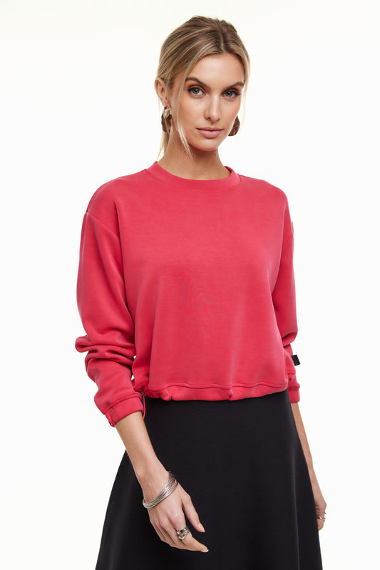 Steph Crewneck Pullover for Women, Diva Magenta - Olivvi World