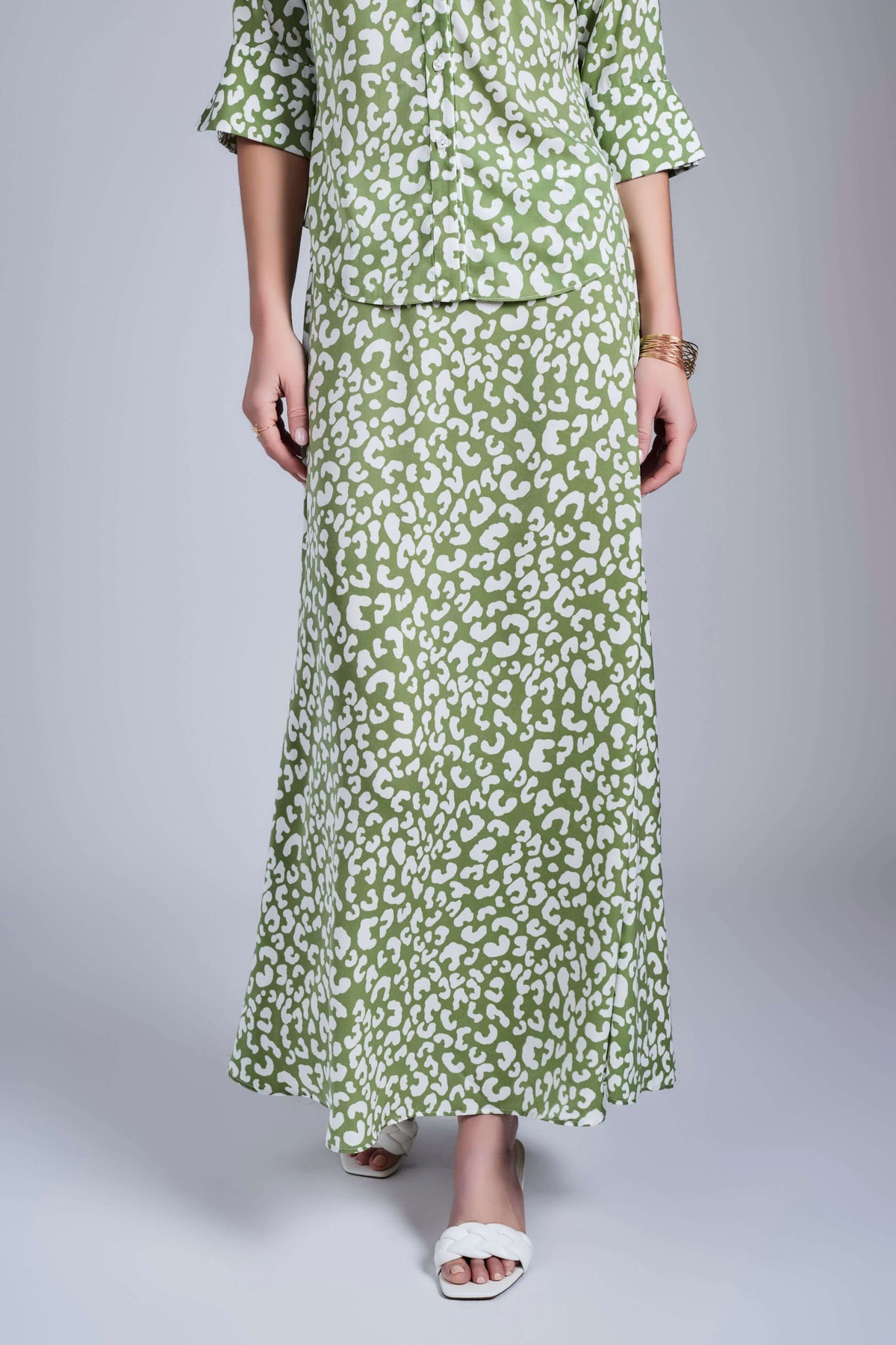 Layla Skirt - Green Leopard - Olivvi World