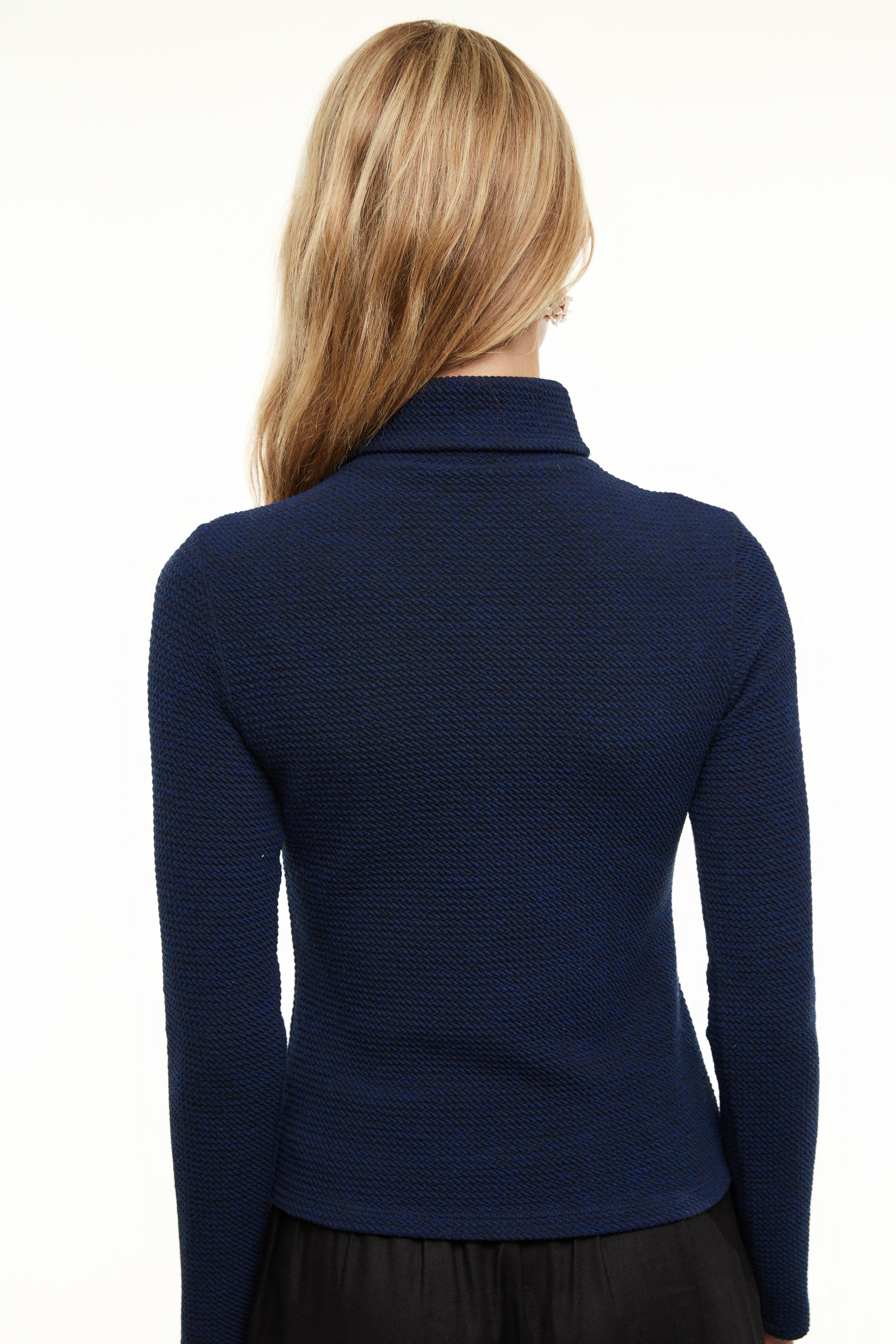 Basic Knit Women’s Turtleneck, Blue – Olivvi World