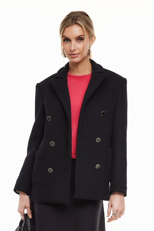 Boyfriend Blazer for Women, Black Wool – Olivvi World