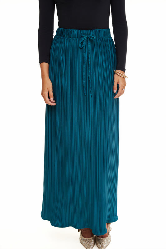 Eve Cupro Skirt, Turquoise – Olivvi World