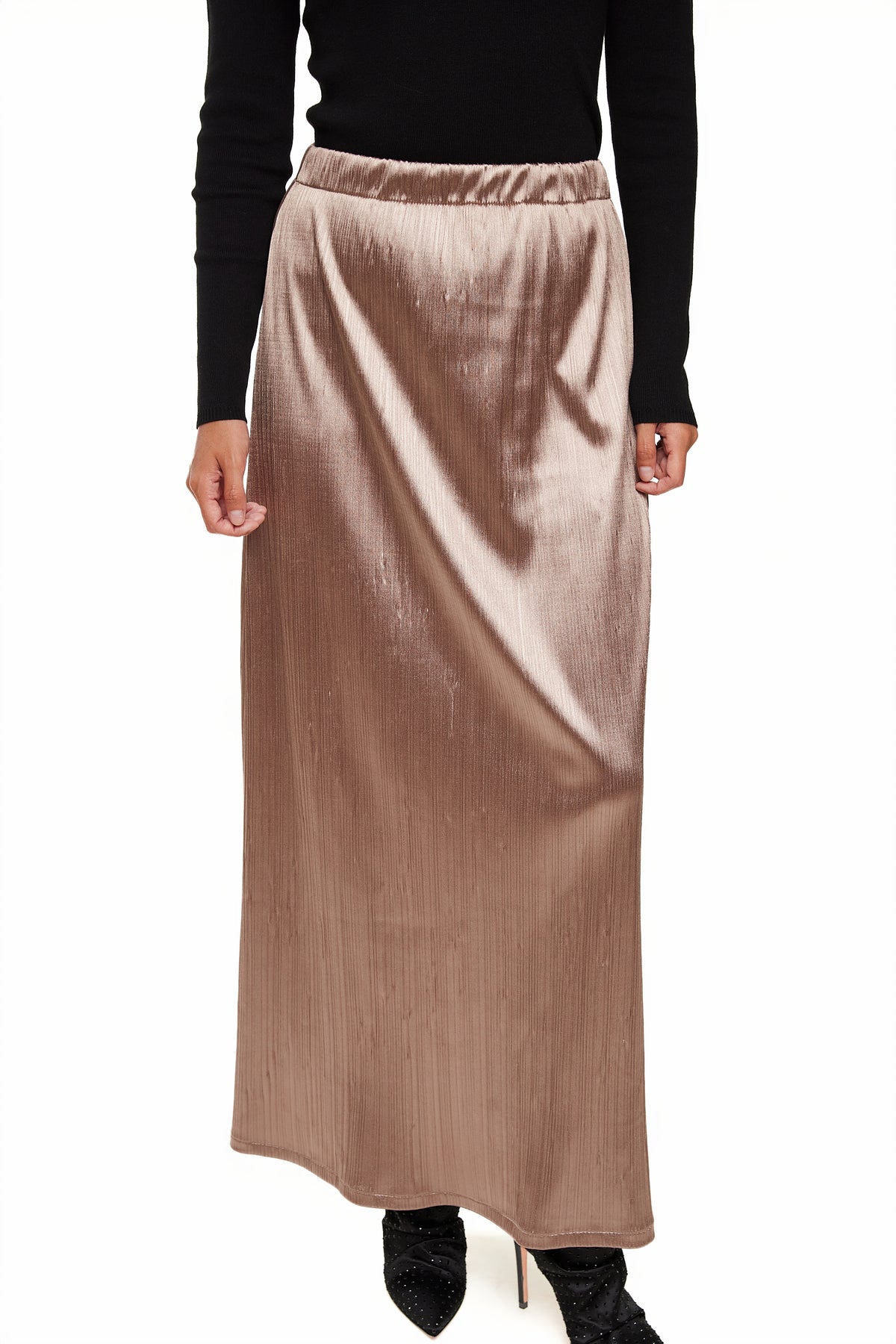 Micro Pleated Skirt, Liquid Gold – Olivvi World