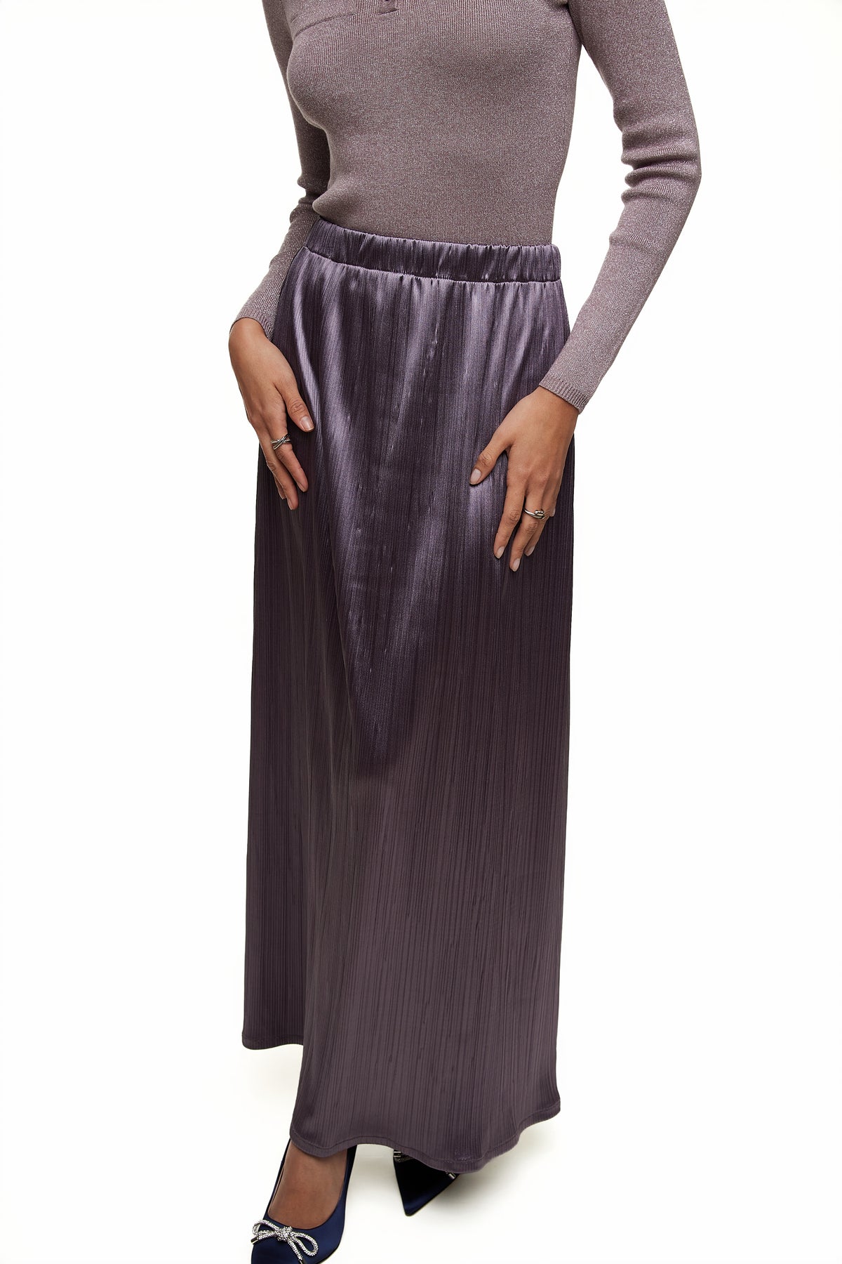 Micro Pleated Skirt, Plum – Olivvi World