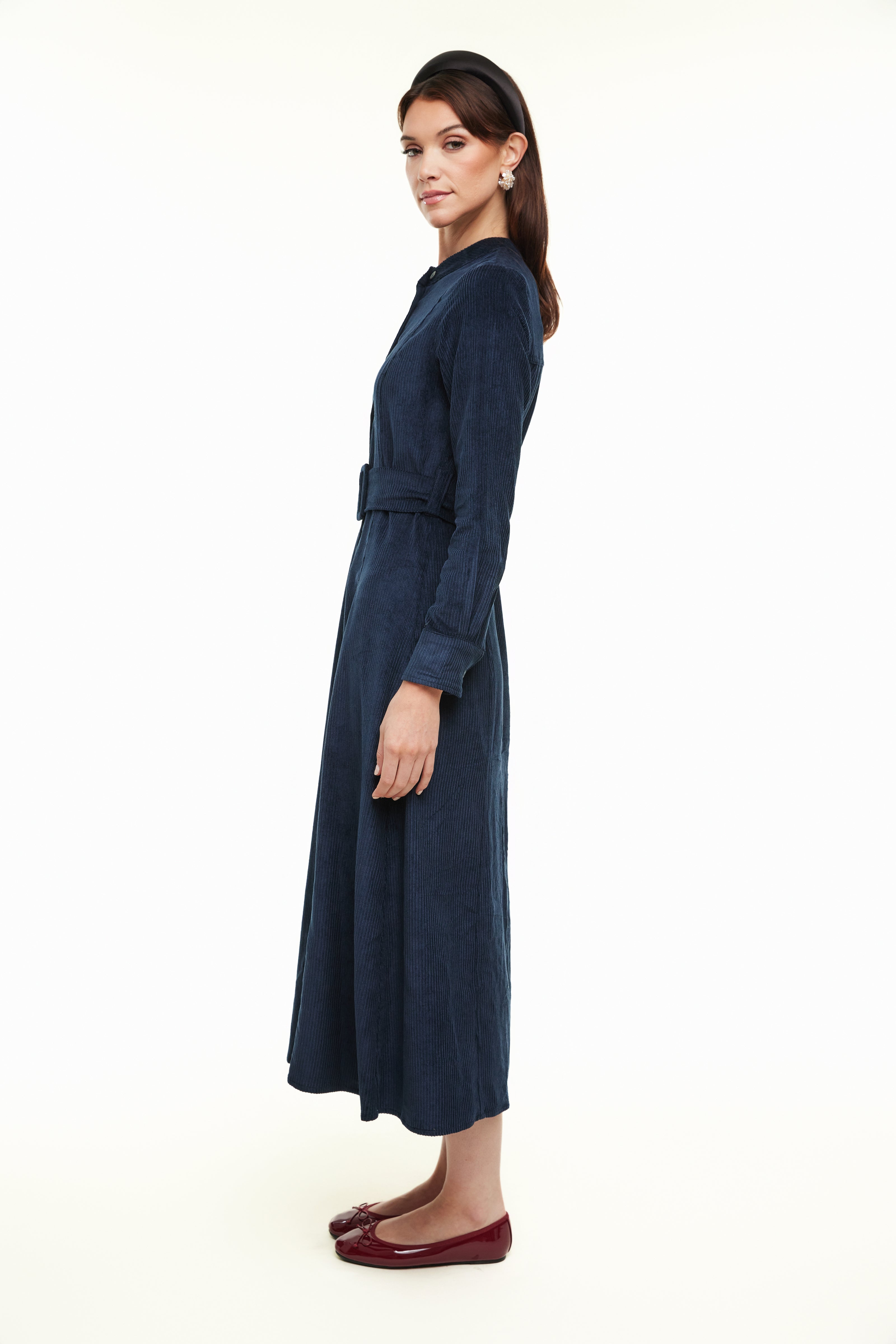 Millie Cord Dress, Navy – Olivvi World