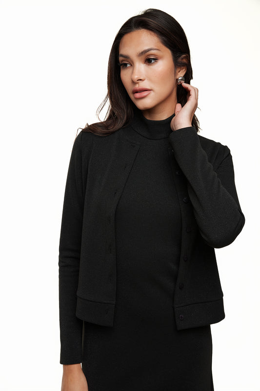 Shimmer Embellished Cardigan, Black – Olivvi World 