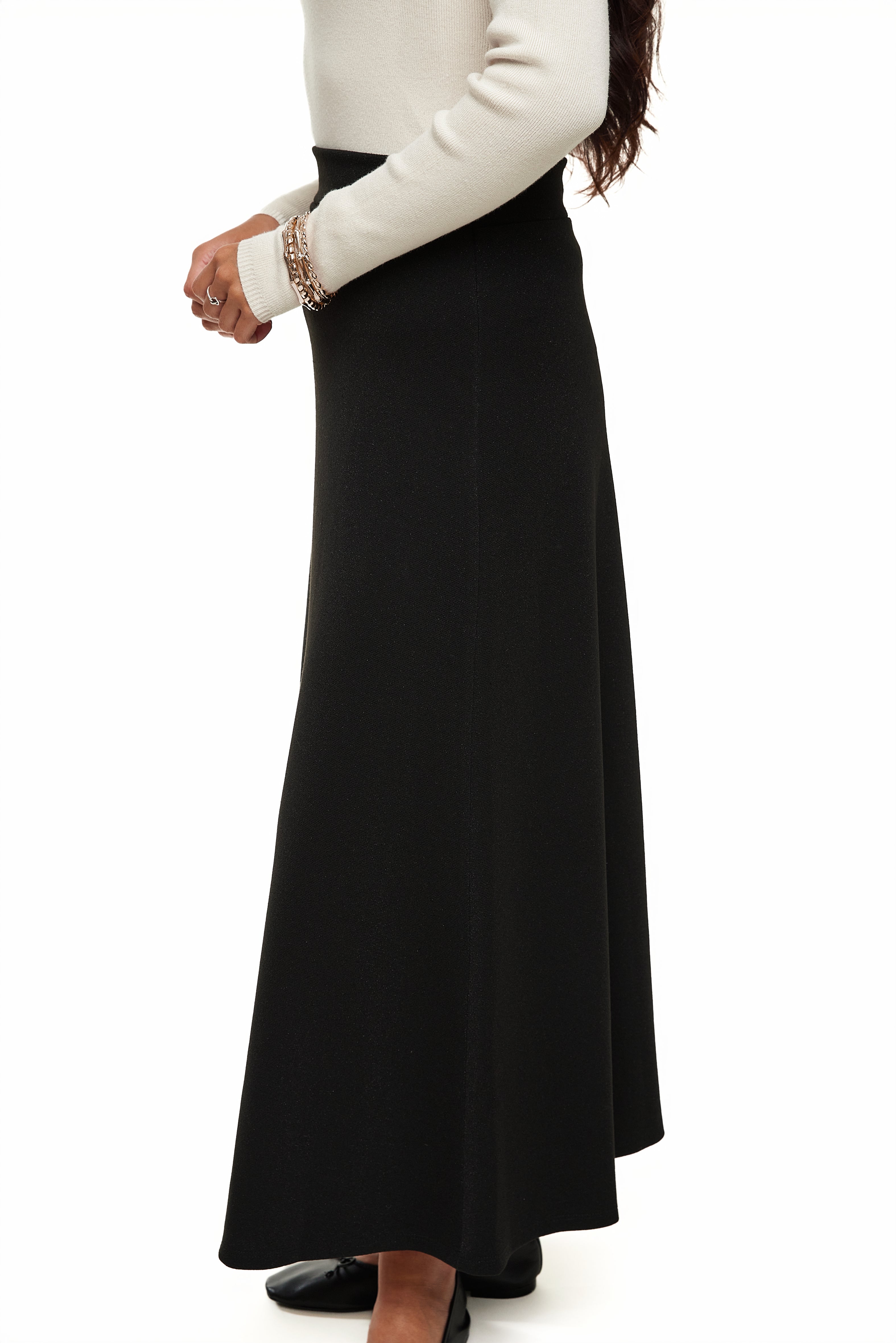 Shimmer Embellished Maxi Skirt, Black – Olivvi World 