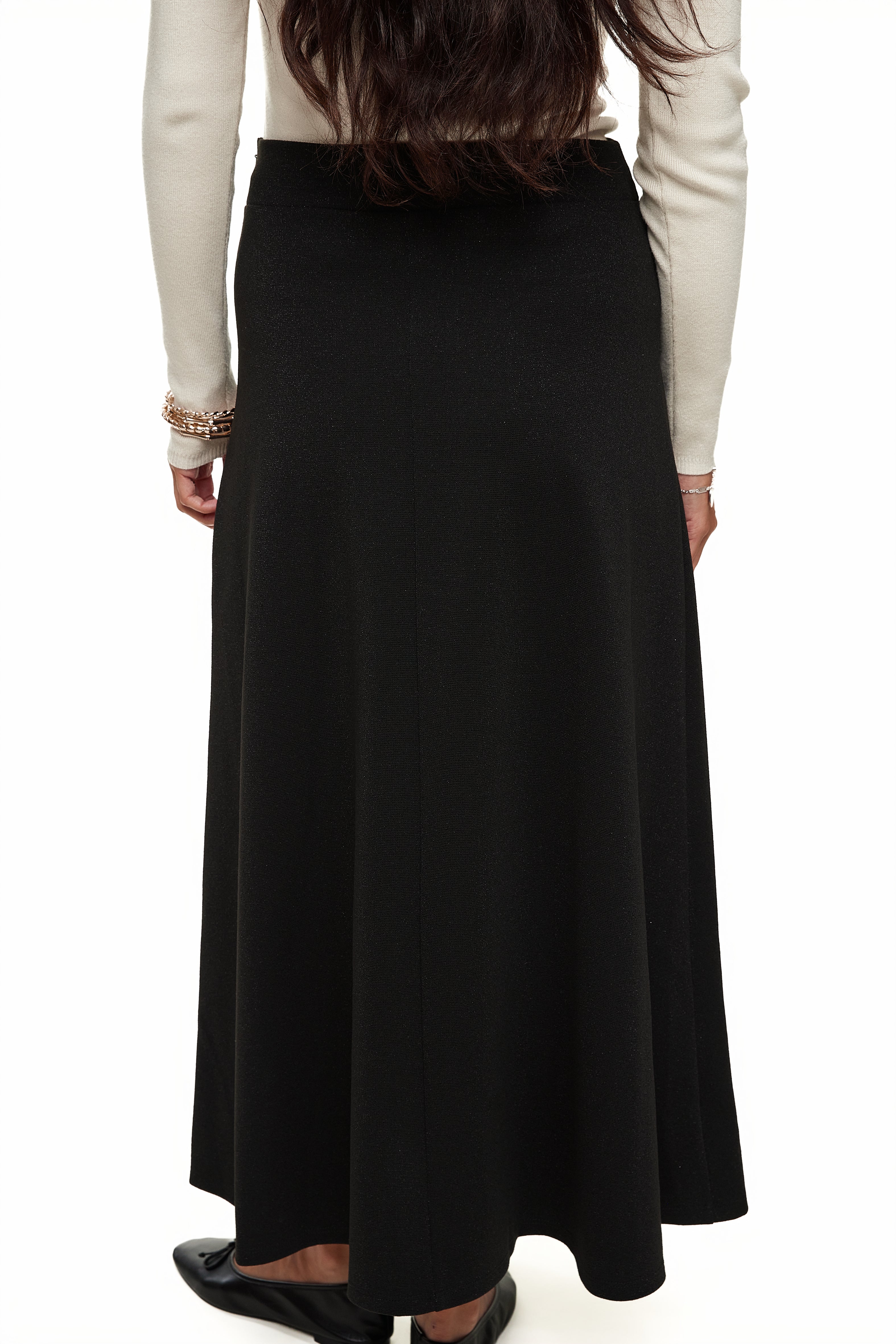 Shimmer Embellished Maxi Skirt, Black – Olivvi World 