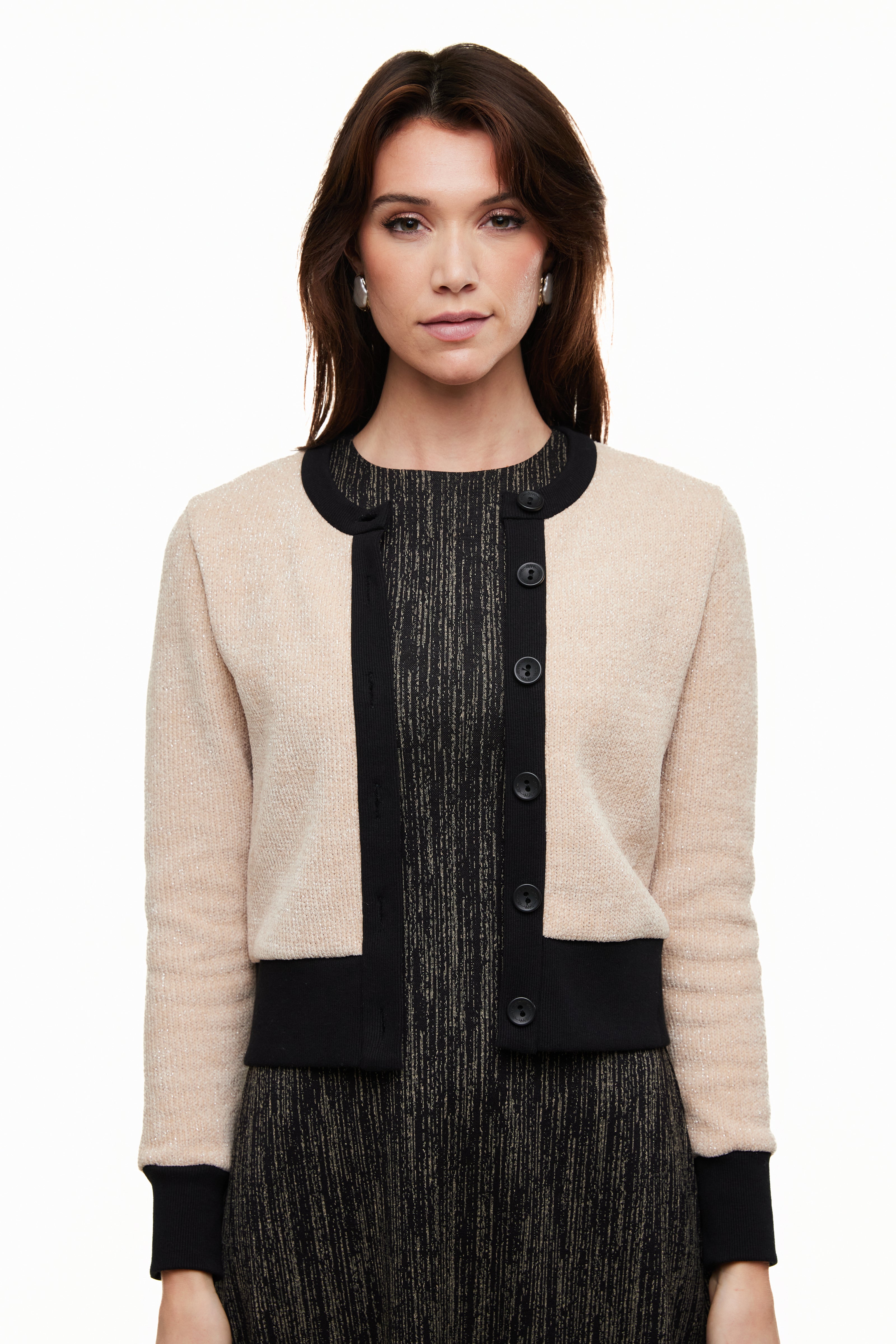 Talia Lux Cardigan, Beige/Ivory – Olivvi World 