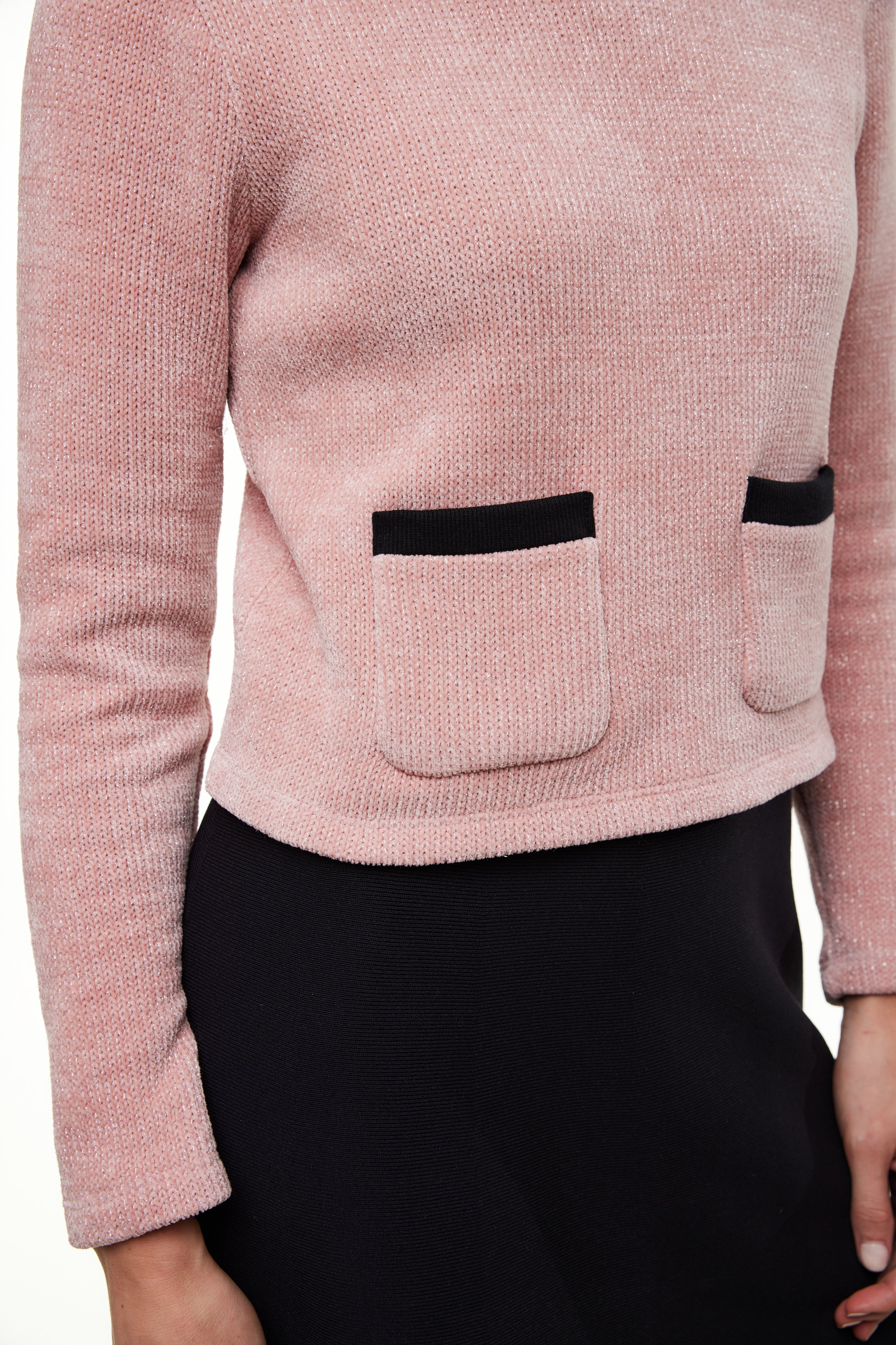 Talia Lux Sweater, Pink/Black – Olivvi World