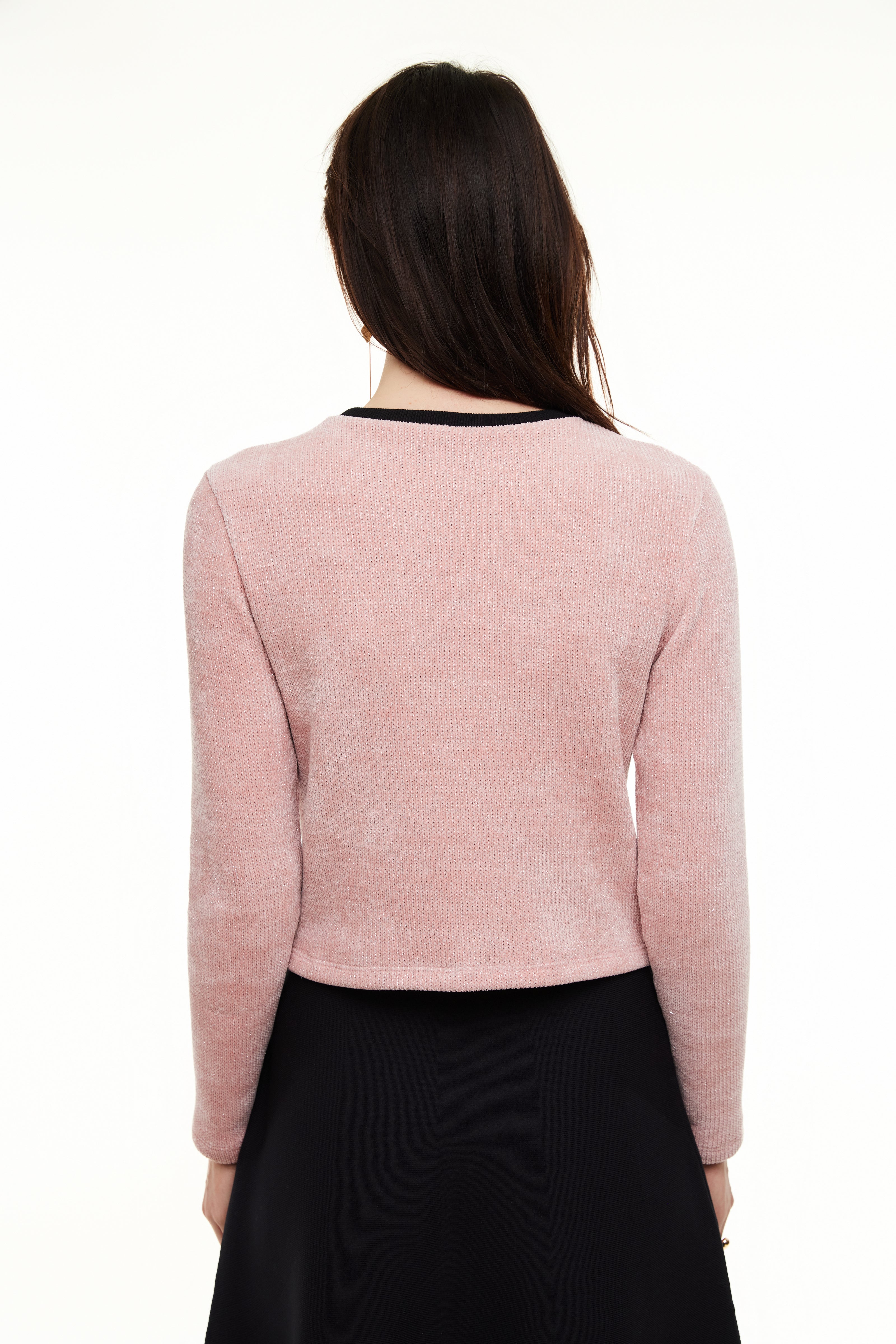 Talia Lux Sweater, Pink/Black – Olivvi World