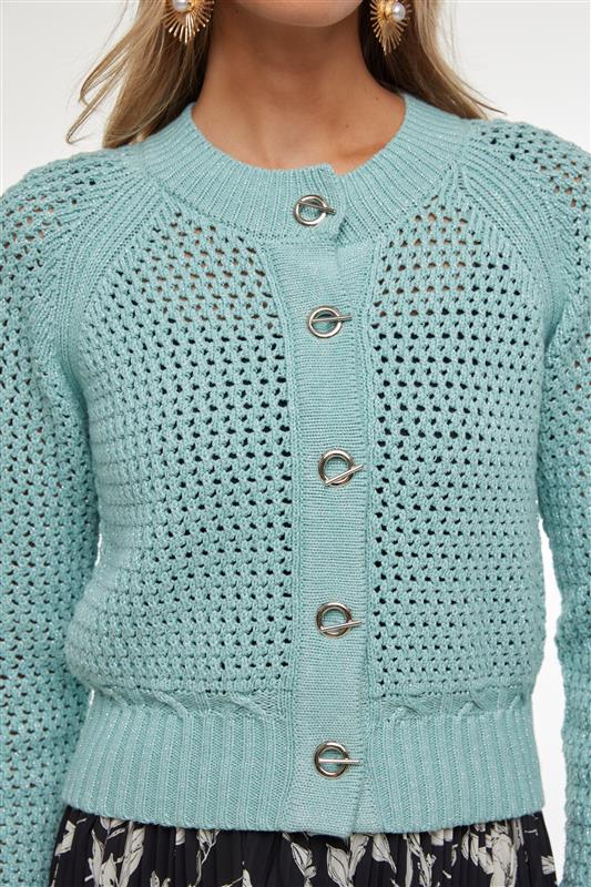 The Essential Chunky Cardigan, Turquoise – Olivvi World