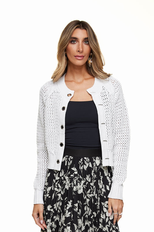 The Essential Chunky Cardigan, White – Olivvi World