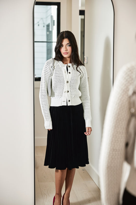 The Essential Chunky Cardigan, White – Olivvi World