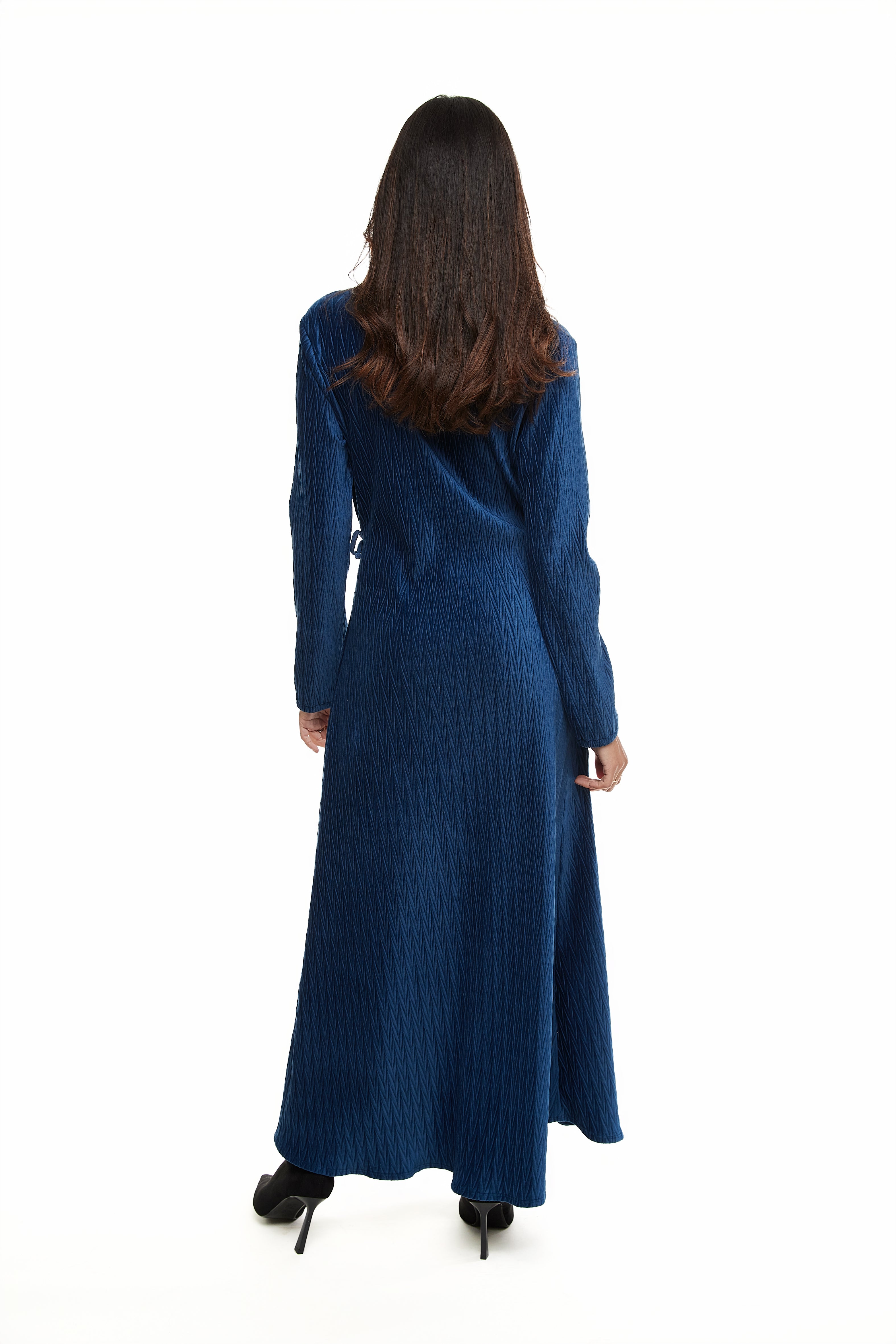 Velvet Side Tie Maxi Dress, Royal Blue – Olivvi World